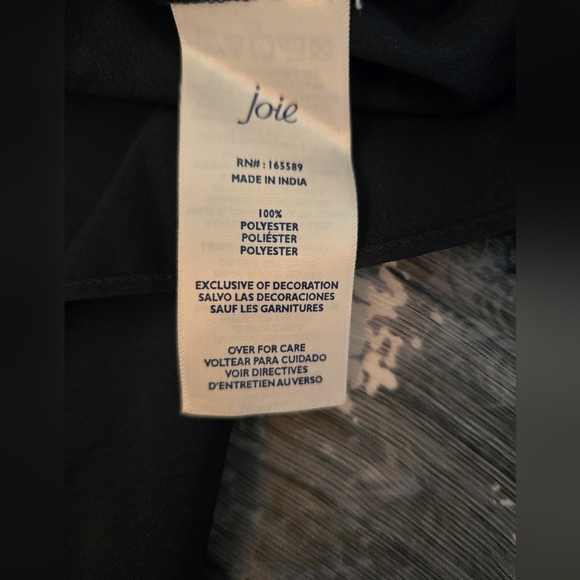 💙✨Joie Dress NWT Silk Blend Printed Sleeveless Shift Dress Navy Ivory M - Picture 6 of 13